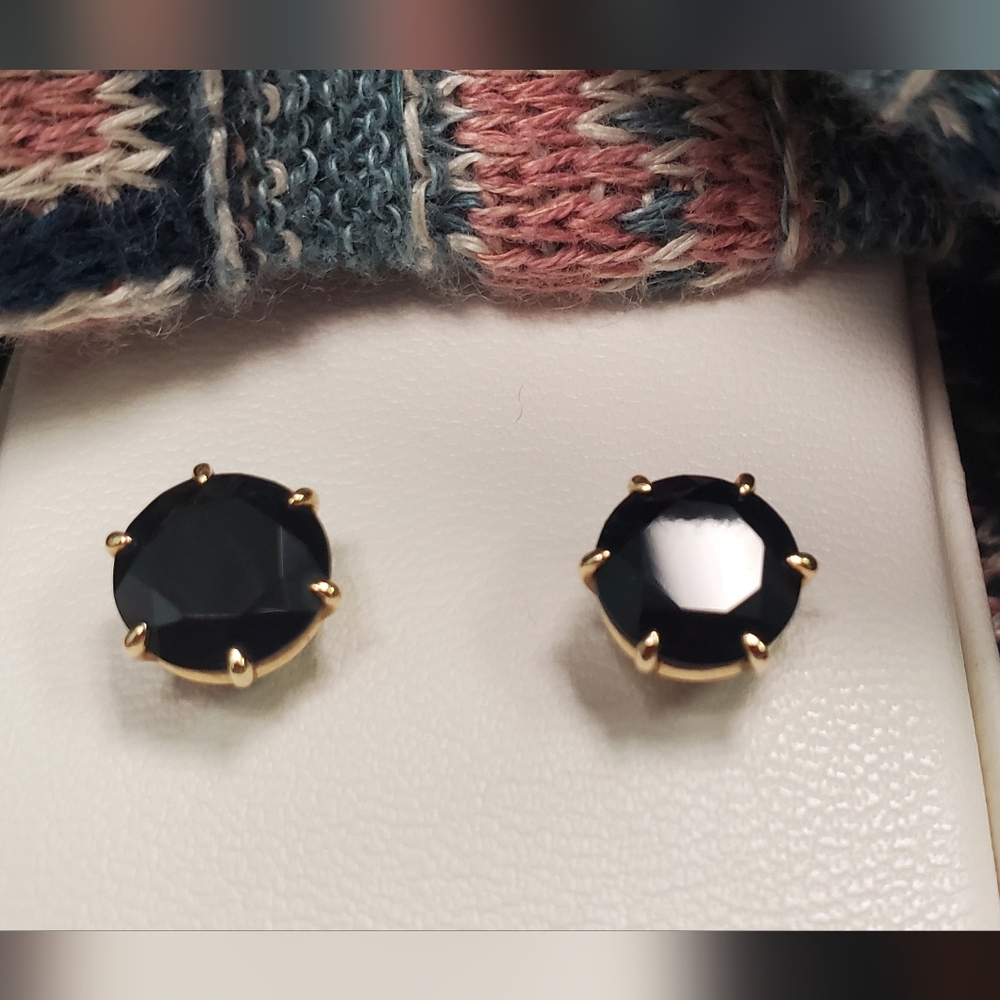 ❌ SOLD ❌ EFFY black onyx 12 ctw earrings in 14k yellow gold